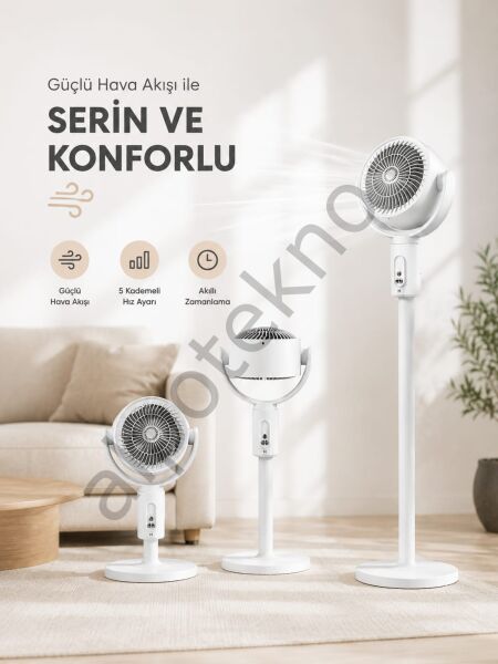 Sessiz Çalışma Özelliğiyle Rahat Kullanım Sunan Dikey Vantilatör