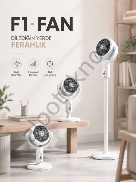Akıllı Zamanlayıcı Özelliğiyle Enerji Tasarruflu Dikey Vantilatör