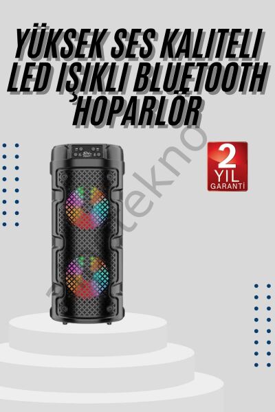 Bluetooth Hoparlör Büyük Boy Ses Bombası Fm Radyolu