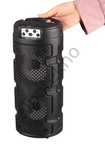 Bluetooth Hoparlör Rgb Led Işıklı Büyük Boy Yüksek Bass Çift Loblu