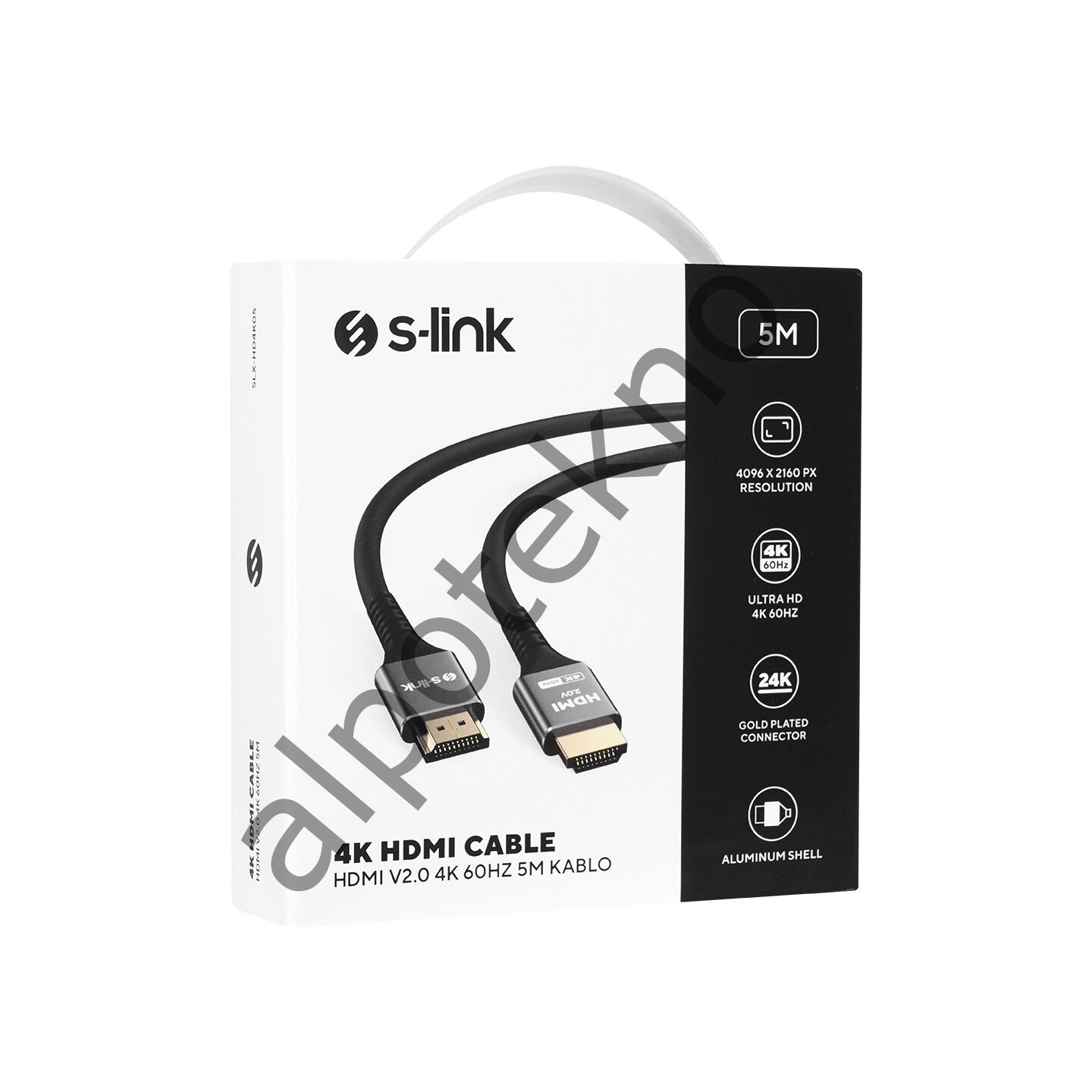 S-link SLX-HD4K05 19+1 HDMI to HDMI 5m Metal v2.0 4K (4096*2160) 60Hz Kablo