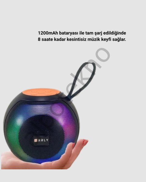 Bluetooth 5.0 Hoparlör – RGB Işıklı, Güçlü Bas ve 360° Surround Ses