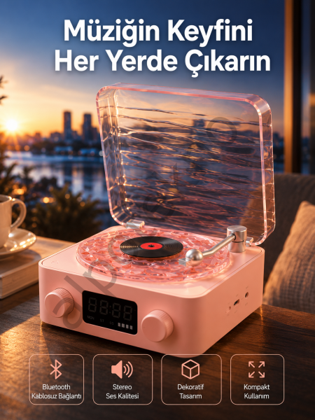 Retro Kristal Netliğinde Ses – Gece Işıklı Retro Bluetooth Hoparlör Yeni Nesil
