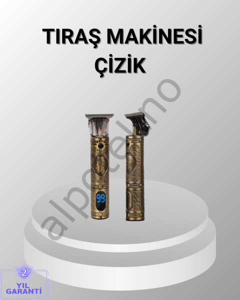 Şarjlı Kablosuz Tıraş Makinesi – 1800 mAh Batarya, Uzun Pil Ömrü, Profesyonel Sessiz Motor