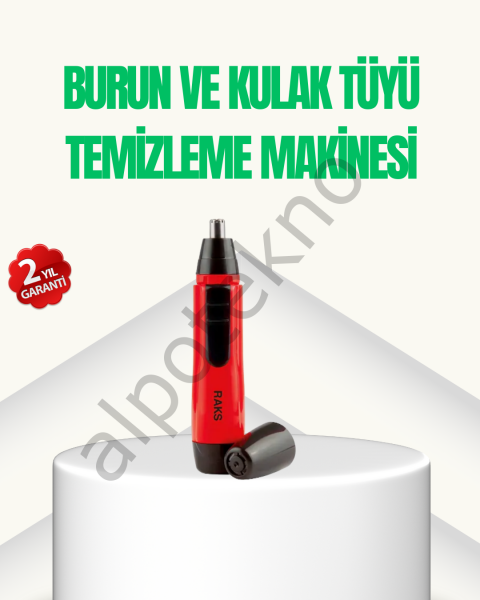 Kulak Burun Tüy Temizleme Makinası Pilli Kırmızı Ergonomik