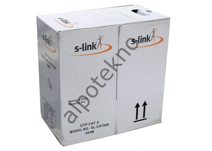 S-link SL-CAT608 Gri 305m 24AWG Utp CAT6 Kablo