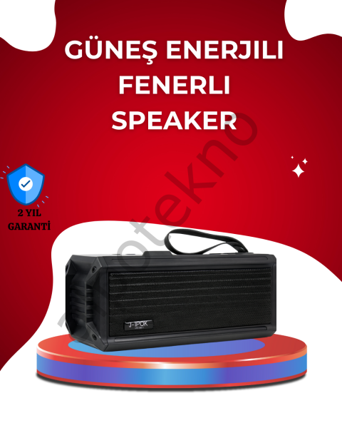 J-IPOX P520 Solar Enerjili Bluetooth Hoparlör FM Radyolu 8W Ses