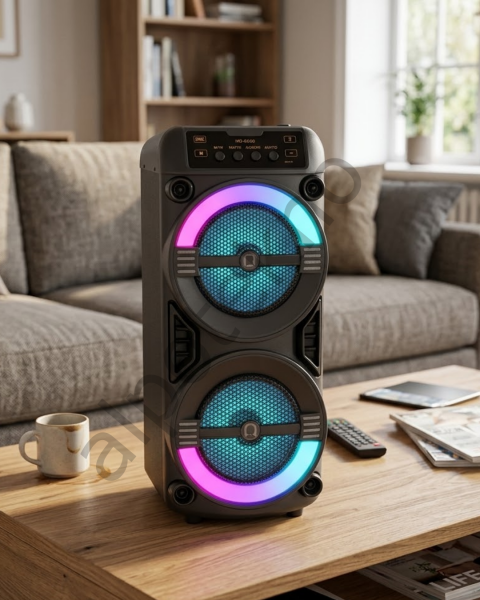 Taşınabilir Bluetooth Hoparlör RGB Işık Efektli Stereo Ses