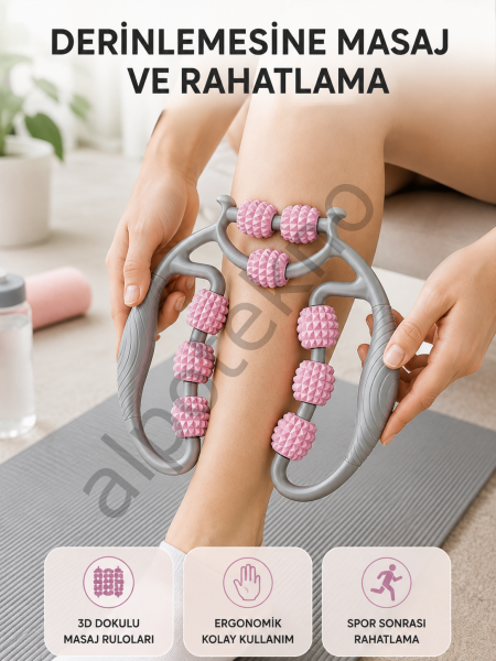 Taşınabilir 3D Masaj Rulosu – Kas Rahatlatıcı ve Yağ Azaltıcı Masaj Cihazı