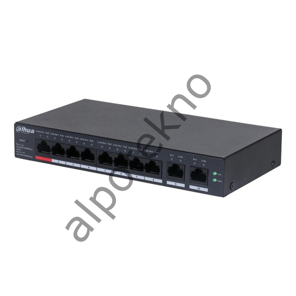 Dahua CS4010-8GT-110 10 Port 10/100/1000 8xPOE 110W Yönetilebilir Bulut Switch