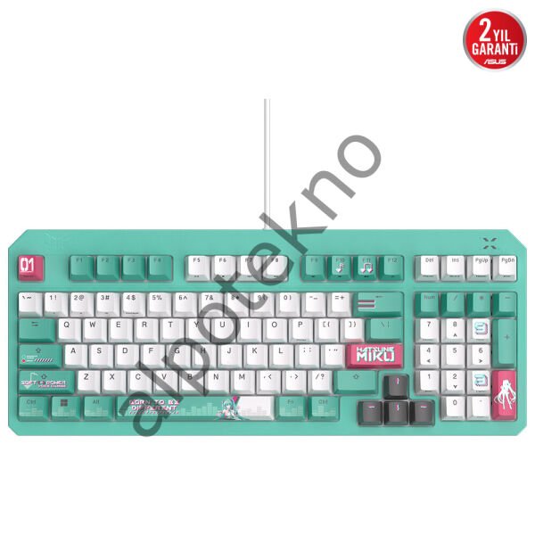 ASUS RA09 TUF GAMING K3 GEN II MIKU/RD/TR/PBT RED SWITCH AURA SYNC RGB IP57 MEKANIK GAMING KLAVYE