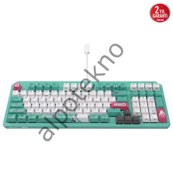 ASUS RA09 TUF GAMING K3 GEN II MIKU/RD/TR/PBT RED SWITCH AURA SYNC RGB IP57 MEKANIK GAMING KLAVYE