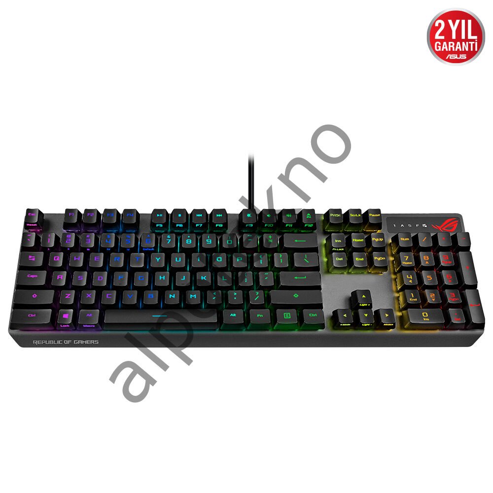 ASUS XA05 ROG STRIX SCOPE RX/RD/TR RED SWITCH AURA SYNC RGB IP57 MEKANIK GAMING KLAVYE