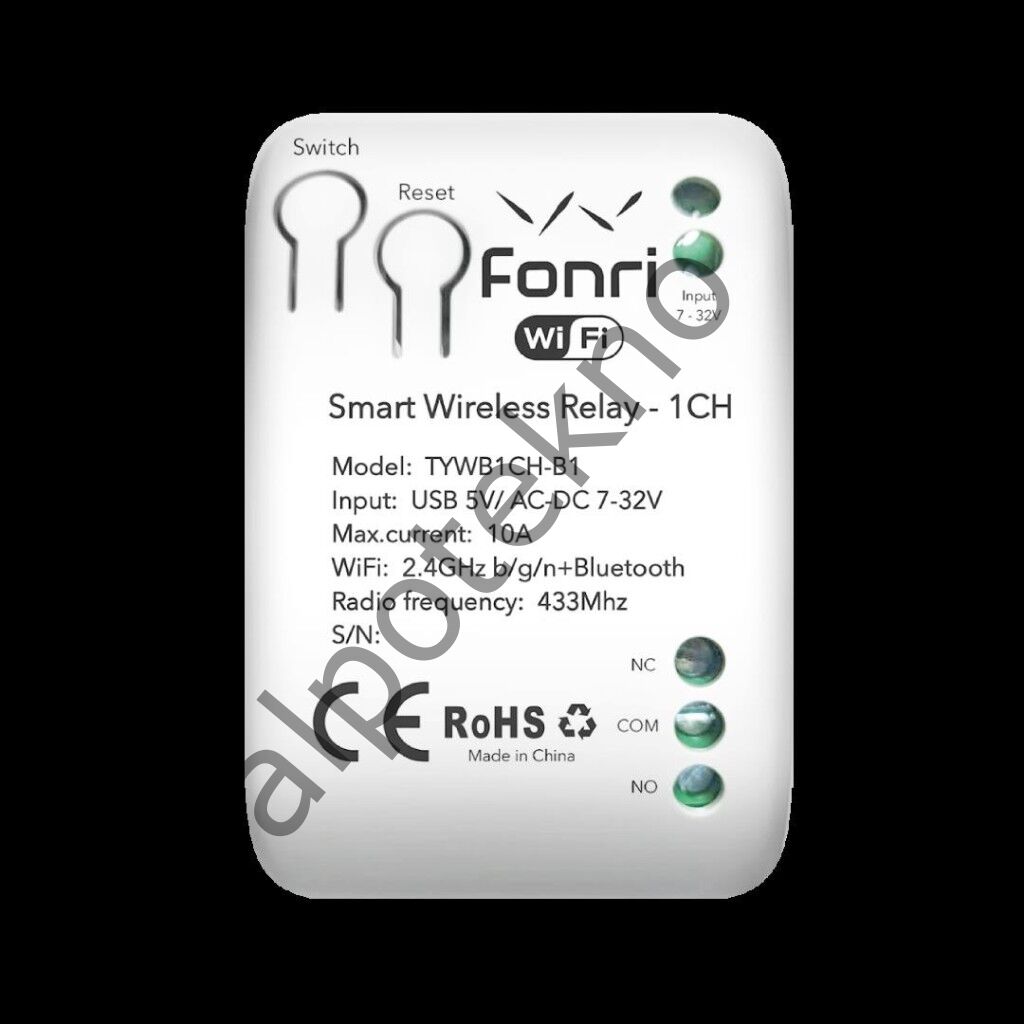 FONRİ WF3-TM4-0201-02 WIFI Akıllı Tek Kanal Röle
