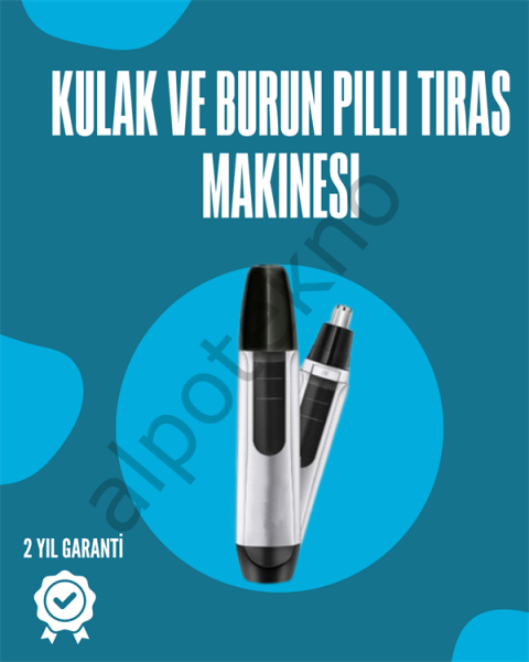 Pil ile Çalışan Kulak, Burun ve Kaş Tımar Cihazı