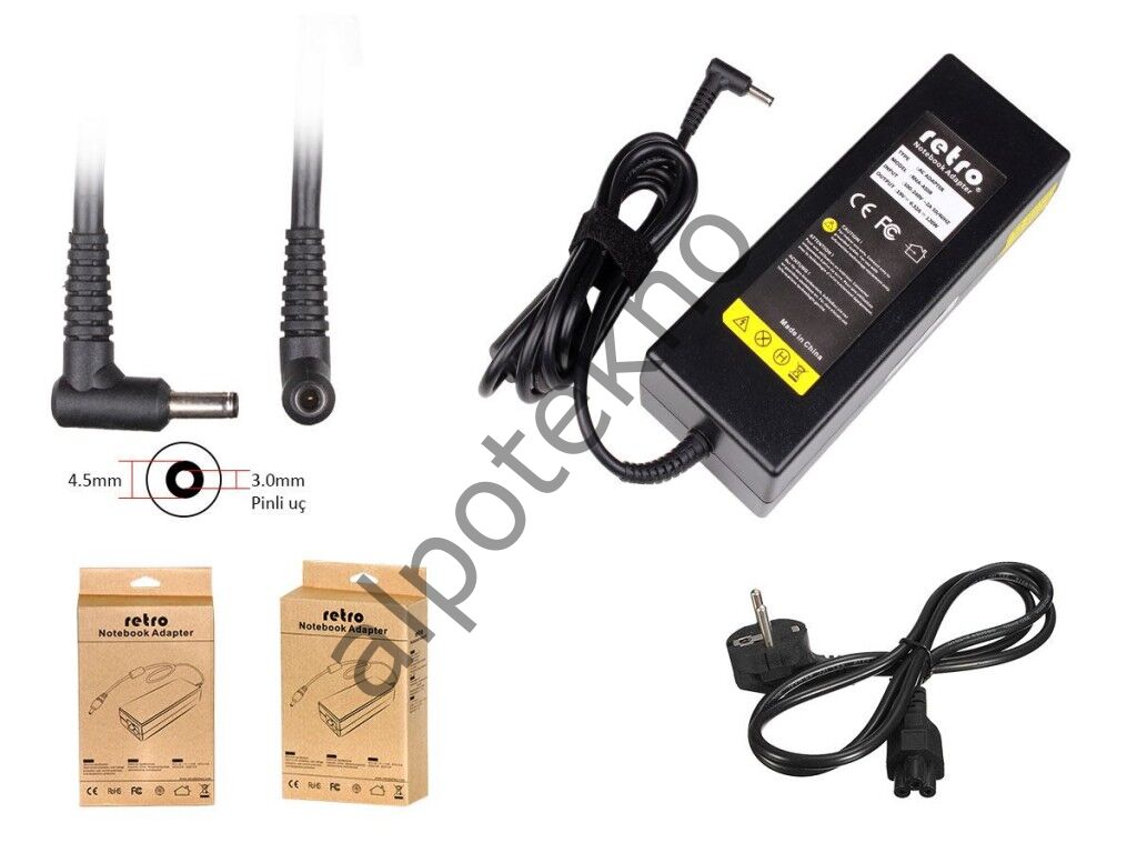 RETRO Asus 19V 6.32A 120W Pinli Uç Notebook Adaptör RNA-AS08