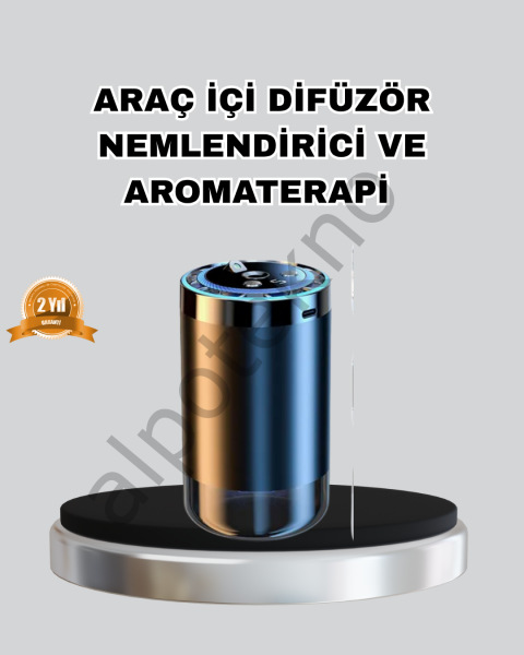 Aromaterapili Araç İçi Difüzör USB Bağlantılı ve Yıldız Işıklı