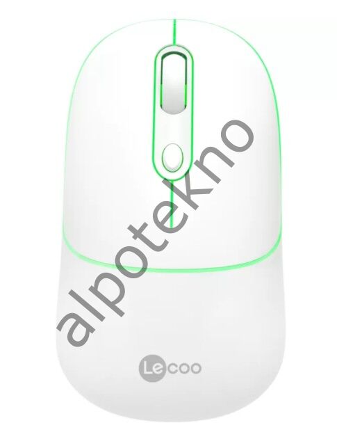 Lenovo Lecoo WS210 WiFi+ Bluetooth Kablosuz 2.4Ghz Beyaz 6Tuşlu Şarjlı Mouse