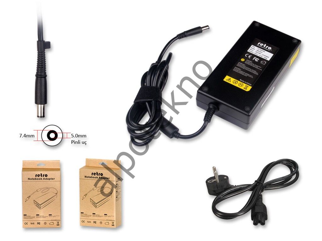 Sylar RETRO Dell 240W Pinli Uç Notebook Adaptör RNA-DL11