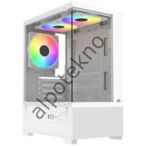 PowerBoost M5001W 500W 3*12cm Rainbow Fan USB 3.0 Seaview MATX Gaming Beyaz Kasa