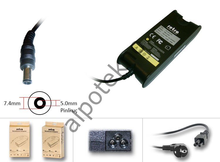 Sylar RETRO Dell 90W Pinli Uç Notebook Adaptör RNA-DL04