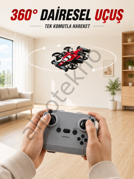 Uzaktan Kumandalı RC Drone 360° Akrobatik Dönüş 3 Kademeli Hız Headless Mode