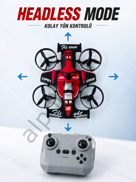 Uzaktan Kumandalı Araba Drone 3 Hız Kademeli 360° Dönüş ve Headless Mode Özellikli