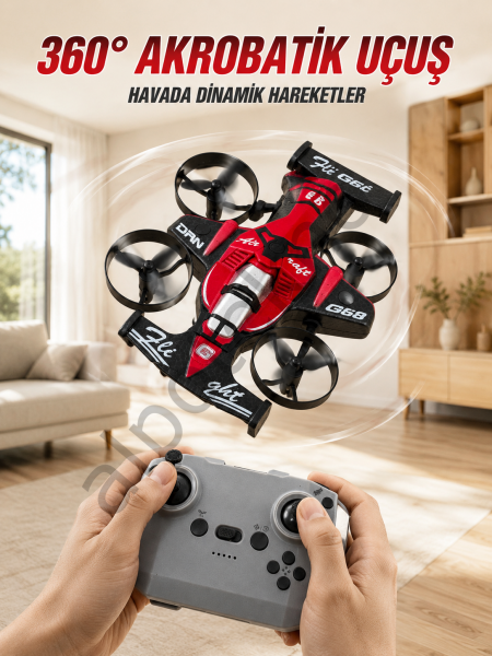 Akrobatik Drone Uzaktan Kumandalı 3 Kademeli Hız 360° Dairesel Uçuş Özellikli