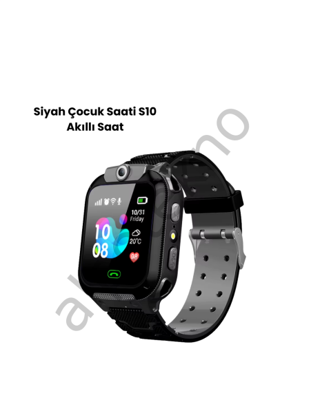 S10 Akıllı Çocuk Saati SİYAH