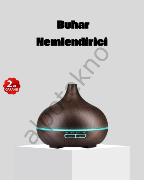 550 ml Büyük Su Hazneli Ultrasonik Nemlendirici ve Aromaterapi Difüzörü