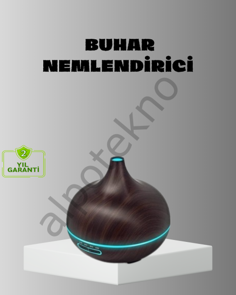 Aromaterapi Difüzörü 550 ml Ultrasonik Nemlendirici Otomatik Kapanma Özellikli