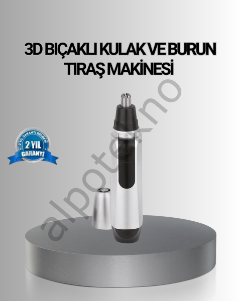 Kişisel Burun ve Kulak Tıraş Makinesi 3D Kavisli Bıçak ve Kompakt Tasarım