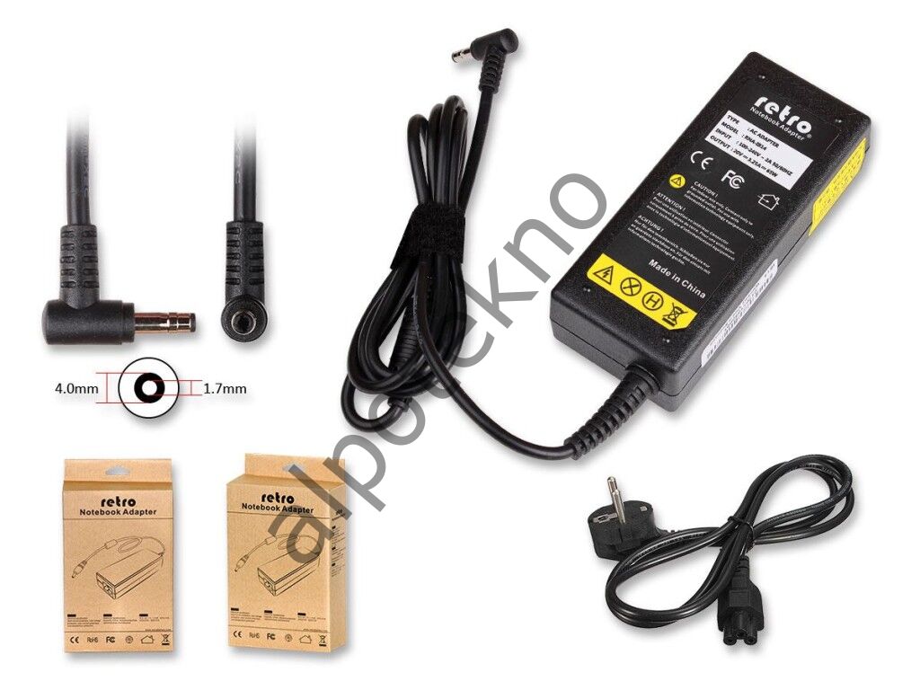 RETRO Lenovo 65W 4.0x1.7mm Notebook Adaptör RNA-IB14