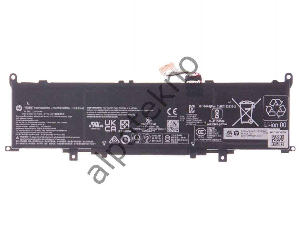 RETRO Hp EliteBook RX03XL Notebook Bataryası