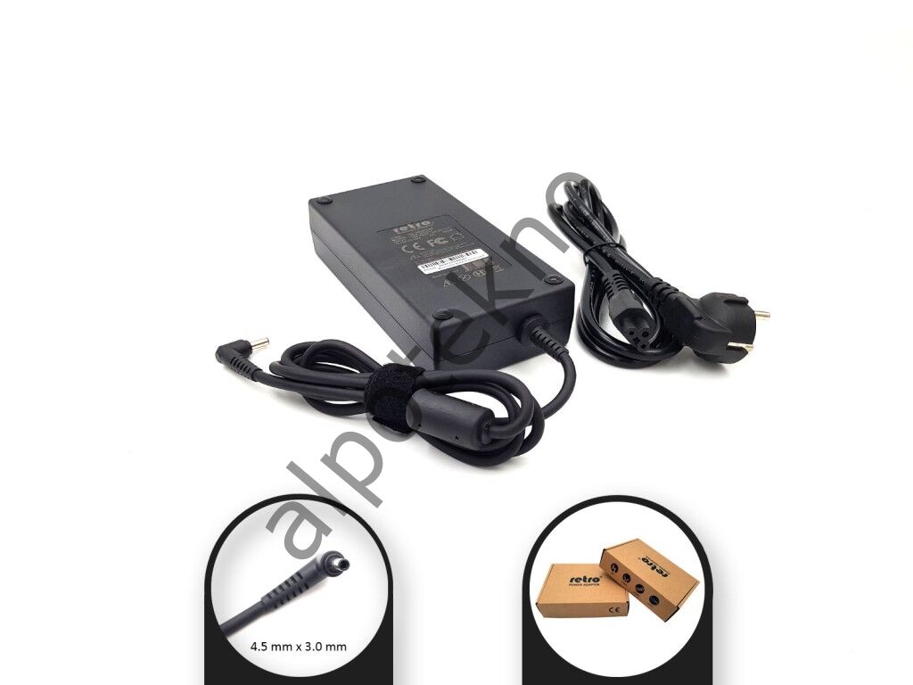 RETRO MSI 20V 9A 180W 4.5mm Pinli Uç Notebook Adaptör RPA-AC333