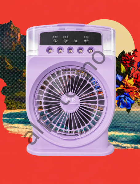 Şarjlı Işıklı 10W 5 Spreyli Vantilatör Buzlu Buharlı Mini Fan