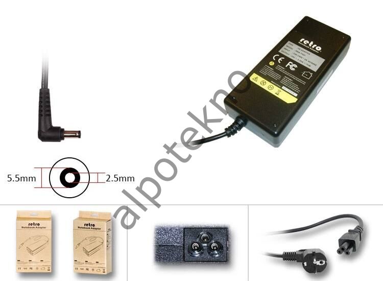 Sylar RETRO Dynabook 19V 3.95A 75W PA3715E-1AC3 Notebook Adaptör RNA-TS07