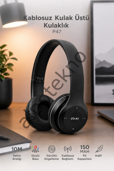 P47 FM'li Bluetooth Kulaklık