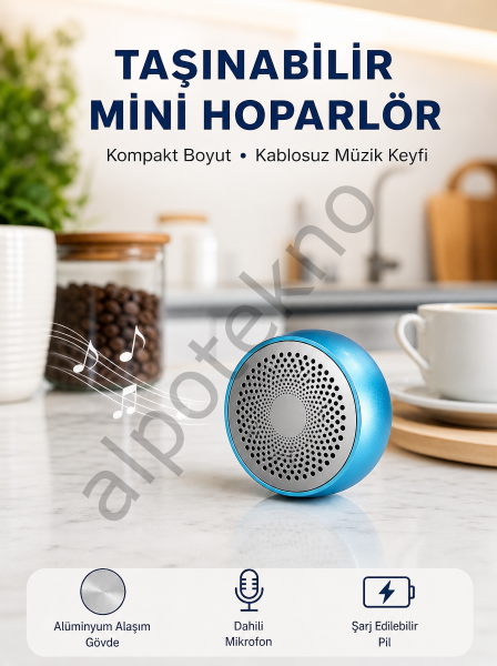 10W Güçlü Stereo Bluetooth Hoparlör – 360° Surround Ses Deneyimi Yeni Nesil