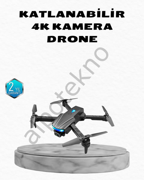 4K Kamera Özellikli Katlanabilir Drone Wi-Fi ve Yükseklik Sabitlemeli