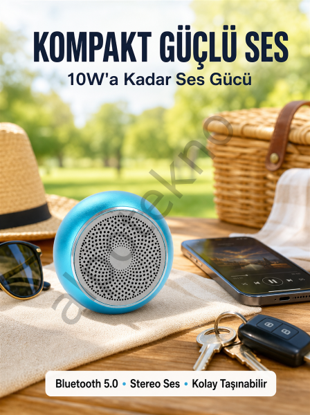 Alüminyum Gövdeli Mini Bluetooth Hoparlör – Dayanıklı ve Şık Tasarım Yeni Nesil