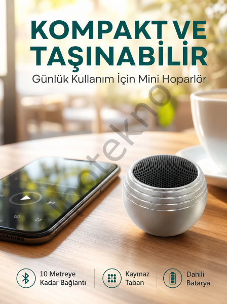 Kablosuz Mini Hoparlör Şarjlı TWS Destekli Kompakt Ses Sistemi Yeni Nesil