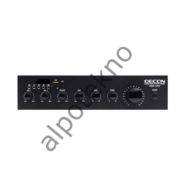 DECON DMA-150U 150W 8 OHM/100V 12-24 DC MIXER AMFİ