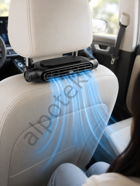 Otomobil Koltuk Başlığı Fanı Güçlü Turbo Hava Akışı Sunan Araç İçi Soğutucu