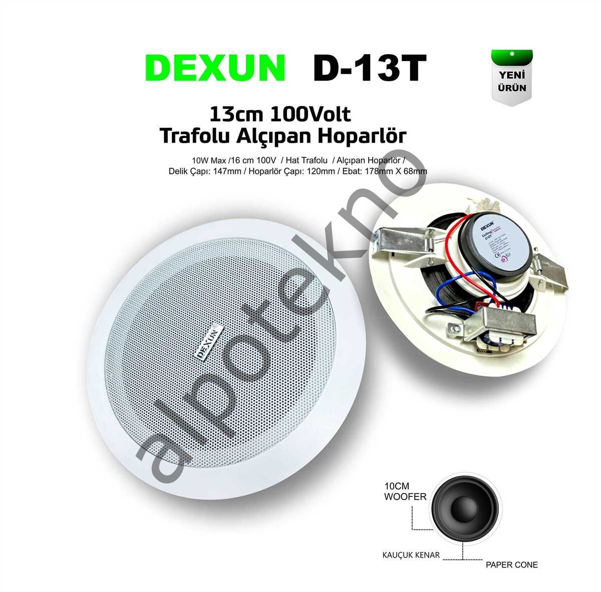 Dexun D-13T 13CM Trafolu Tavan Hoparlör