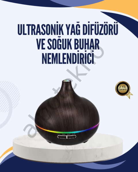 LED Işıklı Sessiz Çalışan Soğuk Buhar Nemlendirici