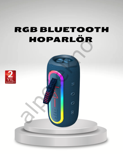 Taşınabilir Mini Bluetooth Hoparlör Güçlü Ses ve Şık Kırmızı Tasarım