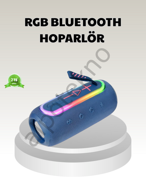 Mavi Taşınabilir Bluetooth Hoparlör Kompakt Tasarım ve Güçlü Ses