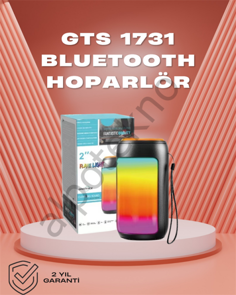 Taşınabilir GTS 1731 Bluetooth Hoparlör – USB/TF Kart Girişli, FM Radyolu