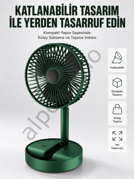Katlanabilir Usb Şarjlı Masaüstü Soğutucu Mini Fan Telefon Tutucu Yeni Nesil